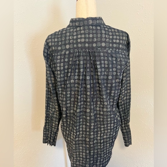 APNY 100% Organic Cotton Polka Dot Button-Up Tunic - Picture 7 of 10